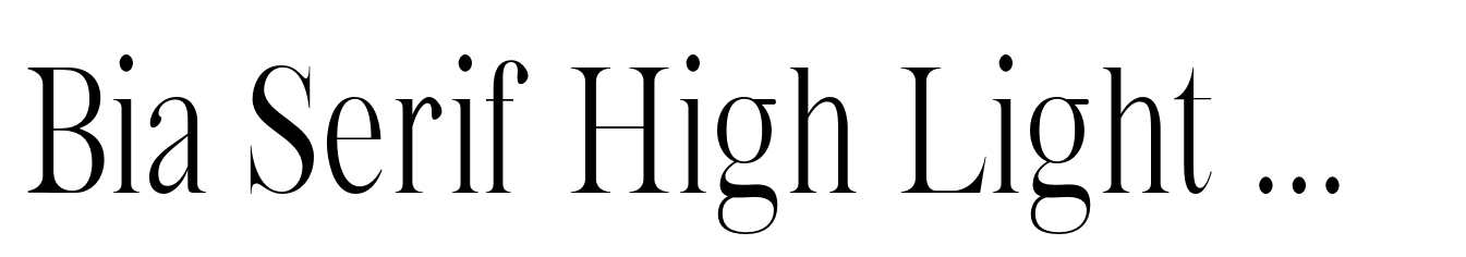 Bia Serif High Light Condensed